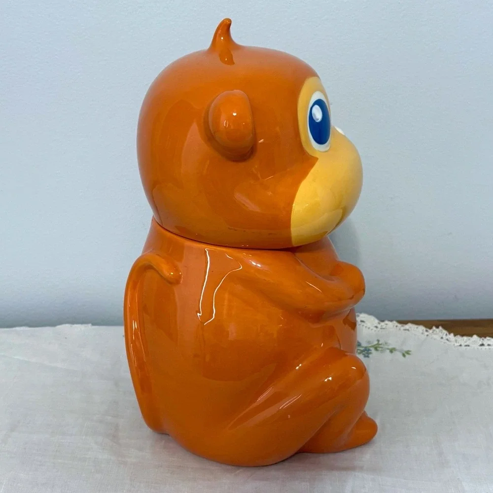 Target Home 2009 Orange Monkey Ceramic Cookie Jar